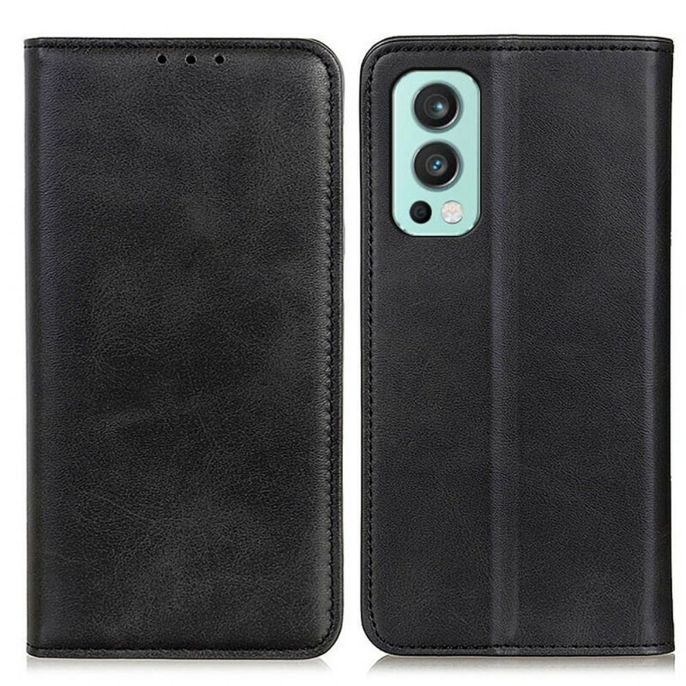 Schutzhülle Für OnePlus Nord 2 5G Flip Case Mattes Spaltleder