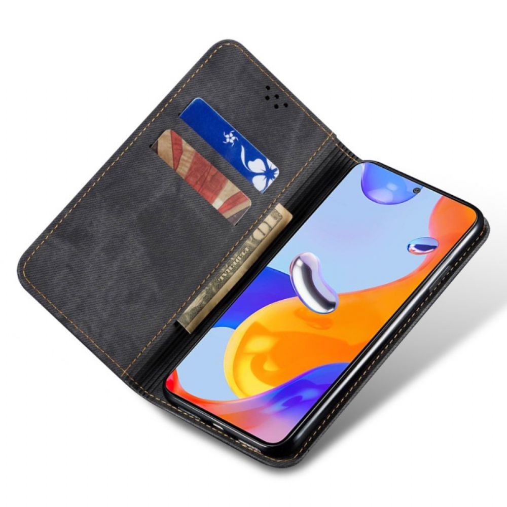 Flip Case Poco X6 Pro 5g Handyhülle Jeansstoff