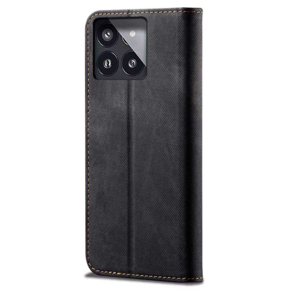 Flip Case Poco X6 Pro 5g Handyhülle Jeansstoff