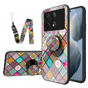 Hülle Poco X6 Pro 5g Patchwork-stütze Und Riemen