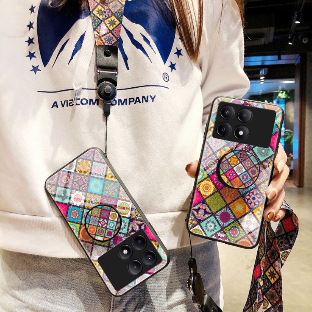 Hülle Poco X6 Pro 5g Patchwork-stütze Und Riemen