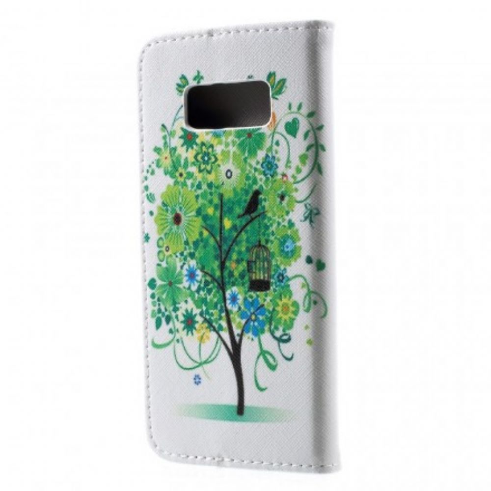 Flip Case Für Samsung Galaxy S8 Blühender Baum