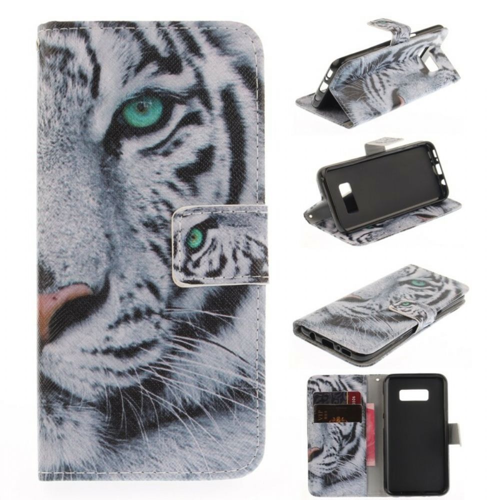 Flip Case Für Samsung Galaxy S8 Tigergesicht