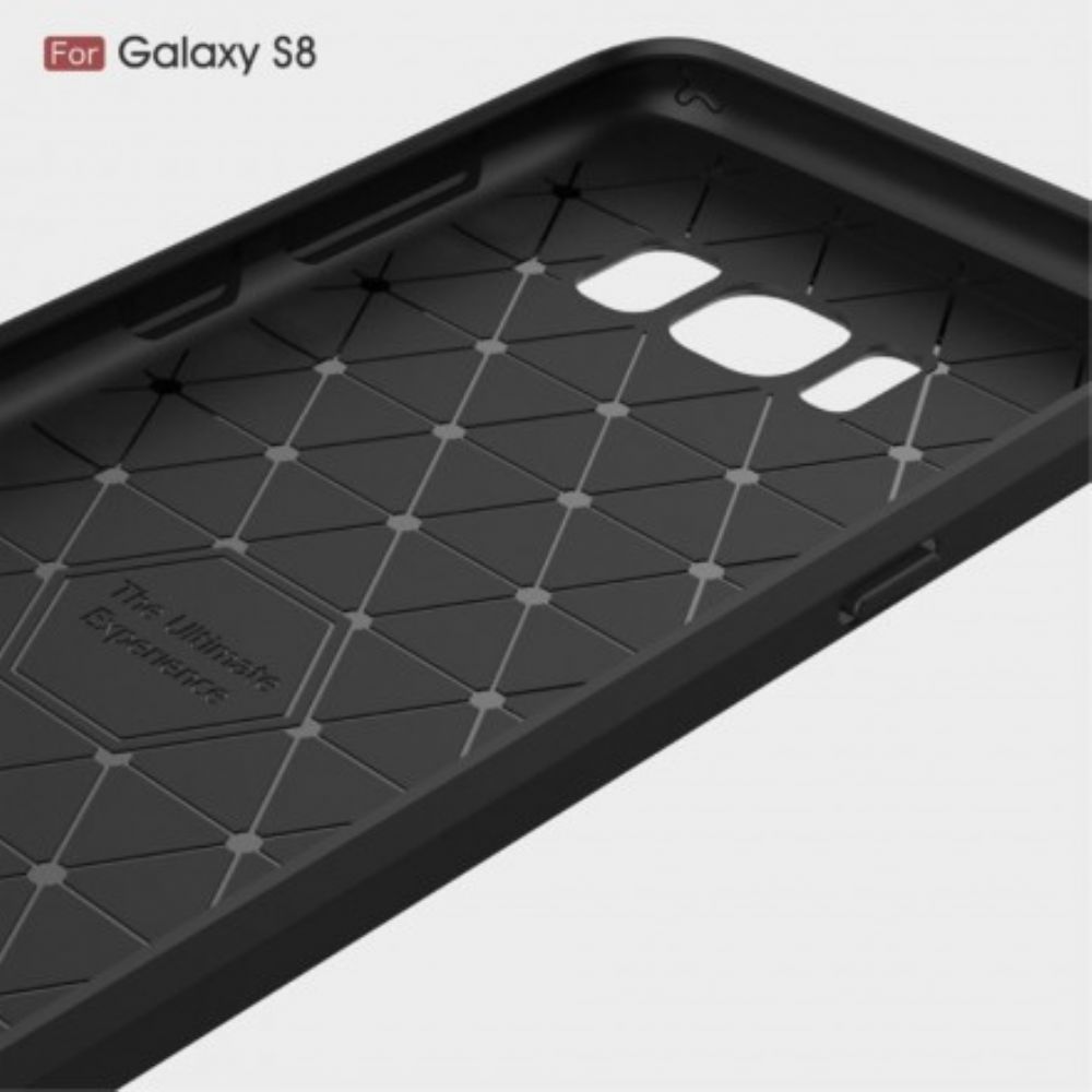 Hülle Für Samsung Galaxy S8 Gebürstete Kohlefaser