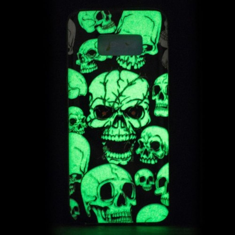 Hülle Für Samsung Galaxy S8 Vorsicht Vor Fluoreszierenden Schädeln