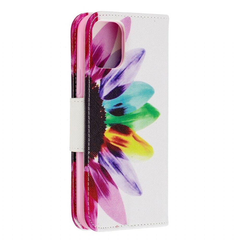 Flip Case Für iPhone 11 Pro Aquarell Blume