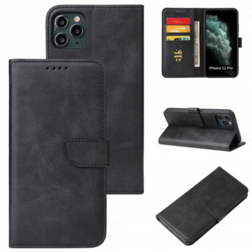 Flip Case Für iPhone 11 Pro Leder Im Vintage-stil