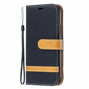 Flip Case Für iPhone 11 Pro Mit Kordel Armband In Stoff- Und Lederoptik