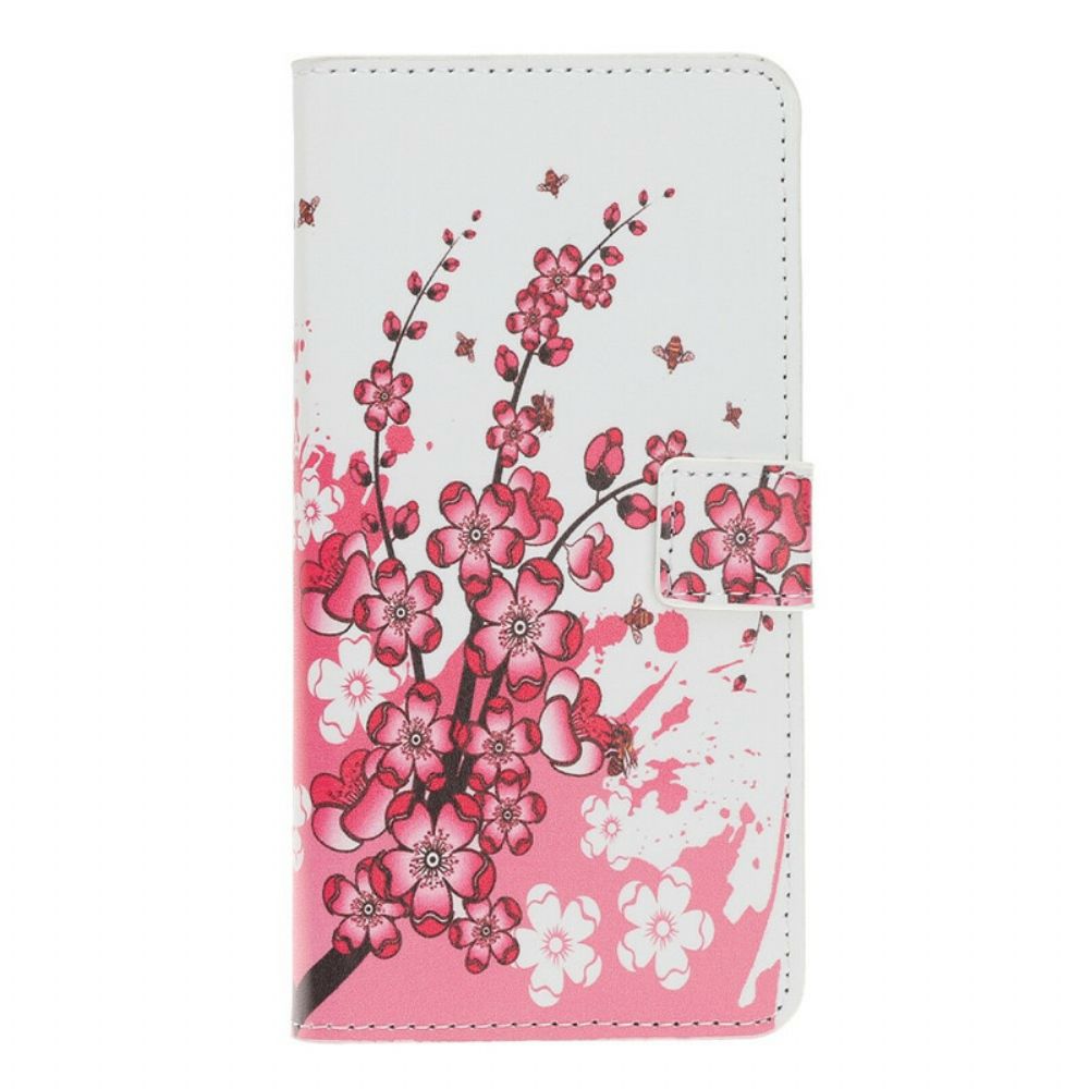 Flip Case Für iPhone 11 Pro Tropische Blumen