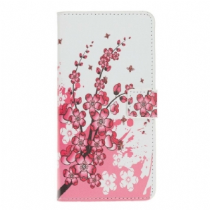 Flip Case Für iPhone 11 Pro Tropische Blumen