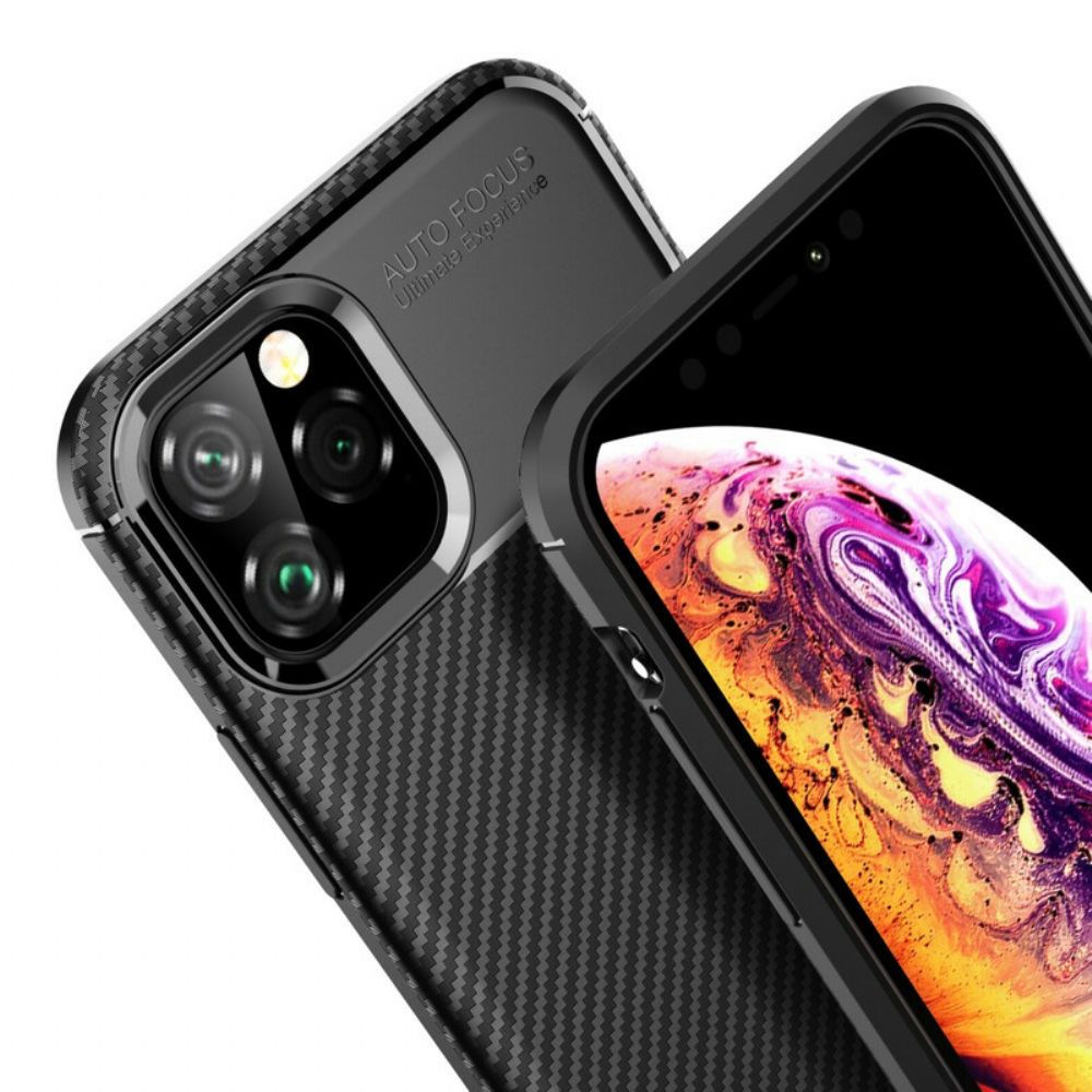 Handyhülle Für iPhone 11 Pro Flexible Kohlefaserstruktur