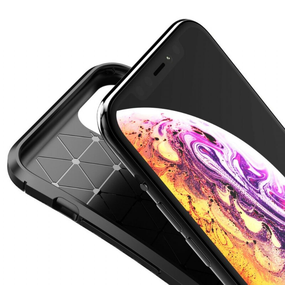 Handyhülle Für iPhone 11 Pro Flexible Kohlefaserstruktur