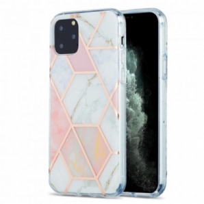 Hülle Für iPhone 11 Pro Auffälliger Geometrischer Marmor