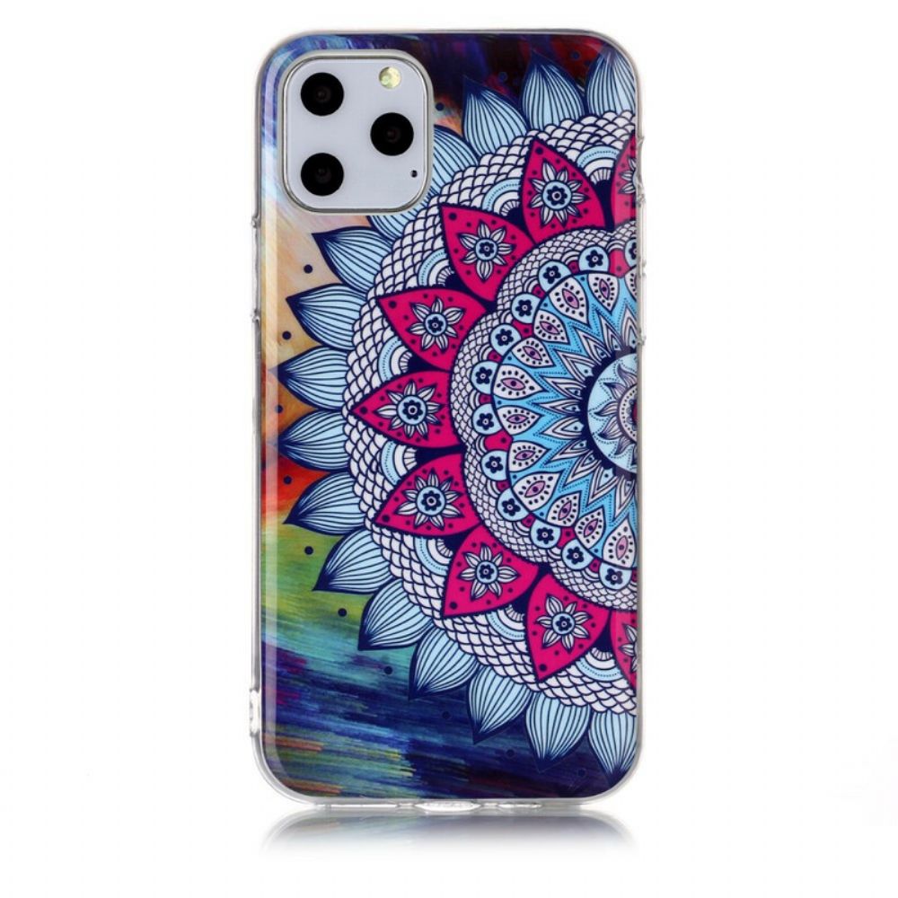 Hülle Für iPhone 11 Pro Fluoreszierendes Buntes Mandala