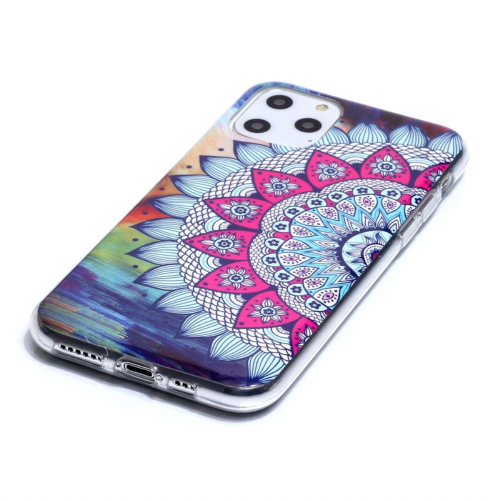 Hülle Für iPhone 11 Pro Fluoreszierendes Buntes Mandala