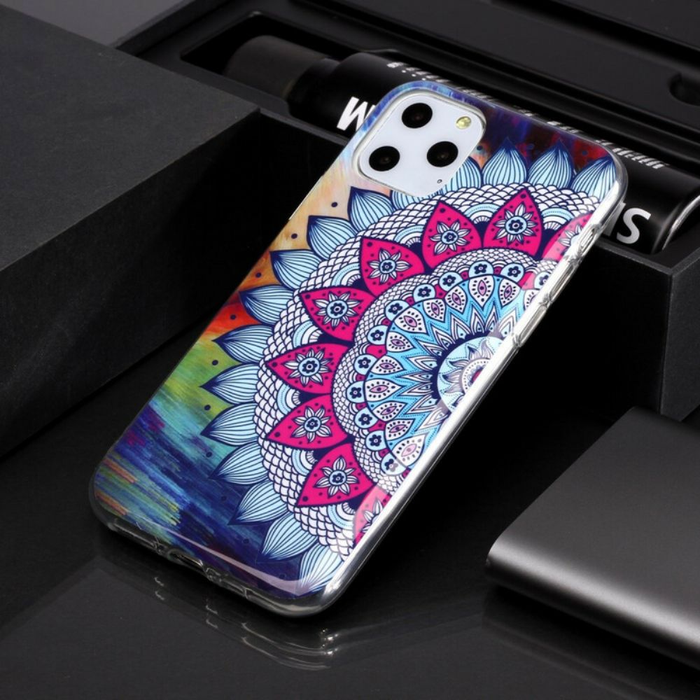 Hülle Für iPhone 11 Pro Fluoreszierendes Buntes Mandala