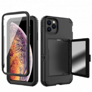 Hülle Für iPhone 11 Pro Hybrid Kartenhalter Und Spiegel