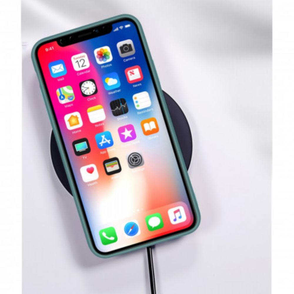 Hülle Für iPhone 11 Pro Kartenetui Aus Silikon Und Kunstleder