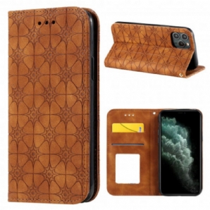 Schutzhülle Für iPhone 11 Pro Flip Case Barockblumen