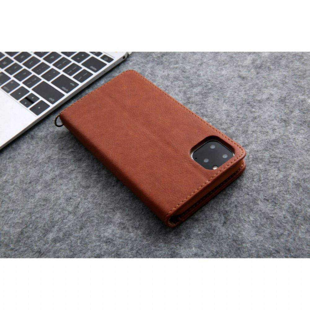 Schutzhülle Für iPhone 11 Pro Flip Case Erstklassiger Lederstil