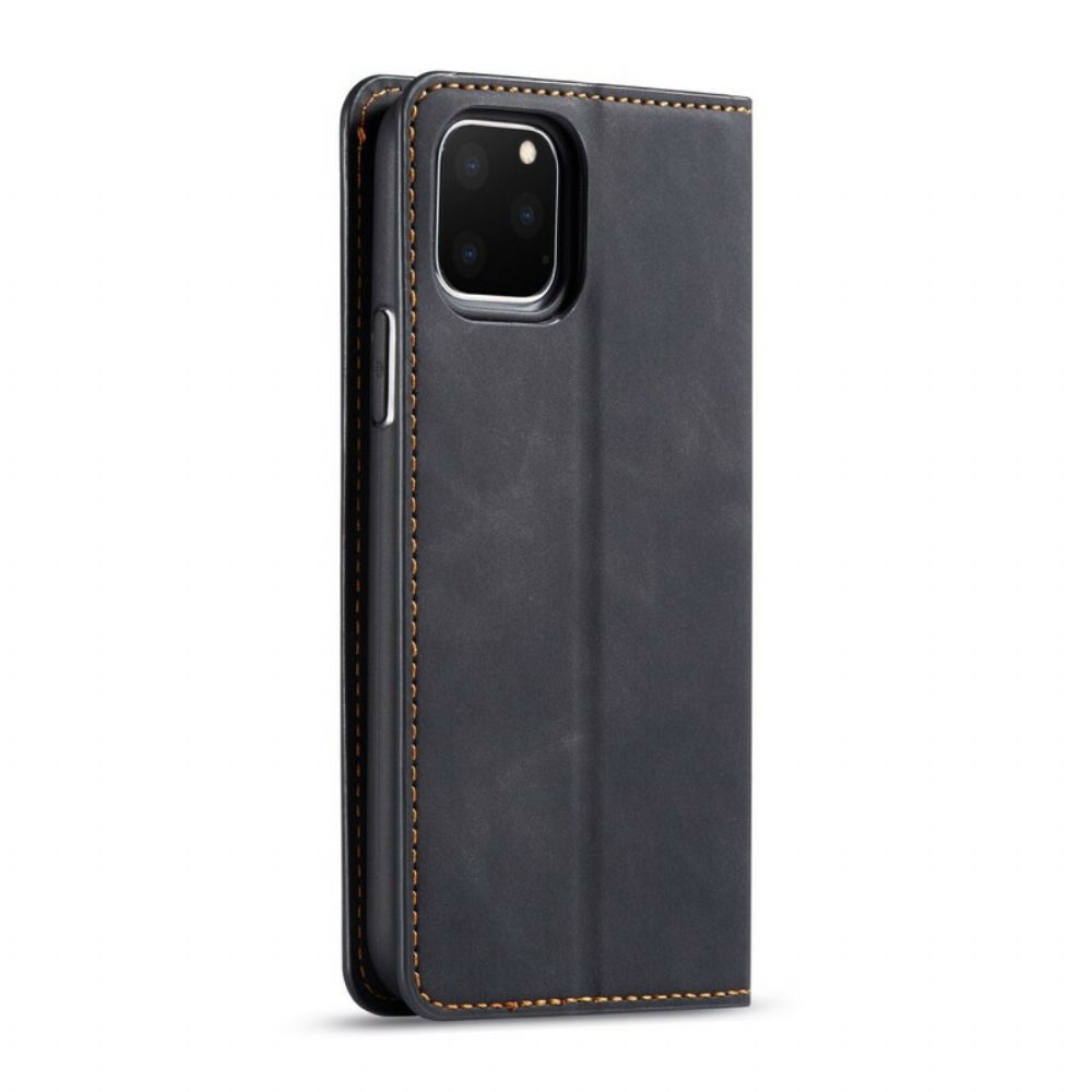 Schutzhülle Für iPhone 11 Pro Flip Case Ledereffekt Vorw