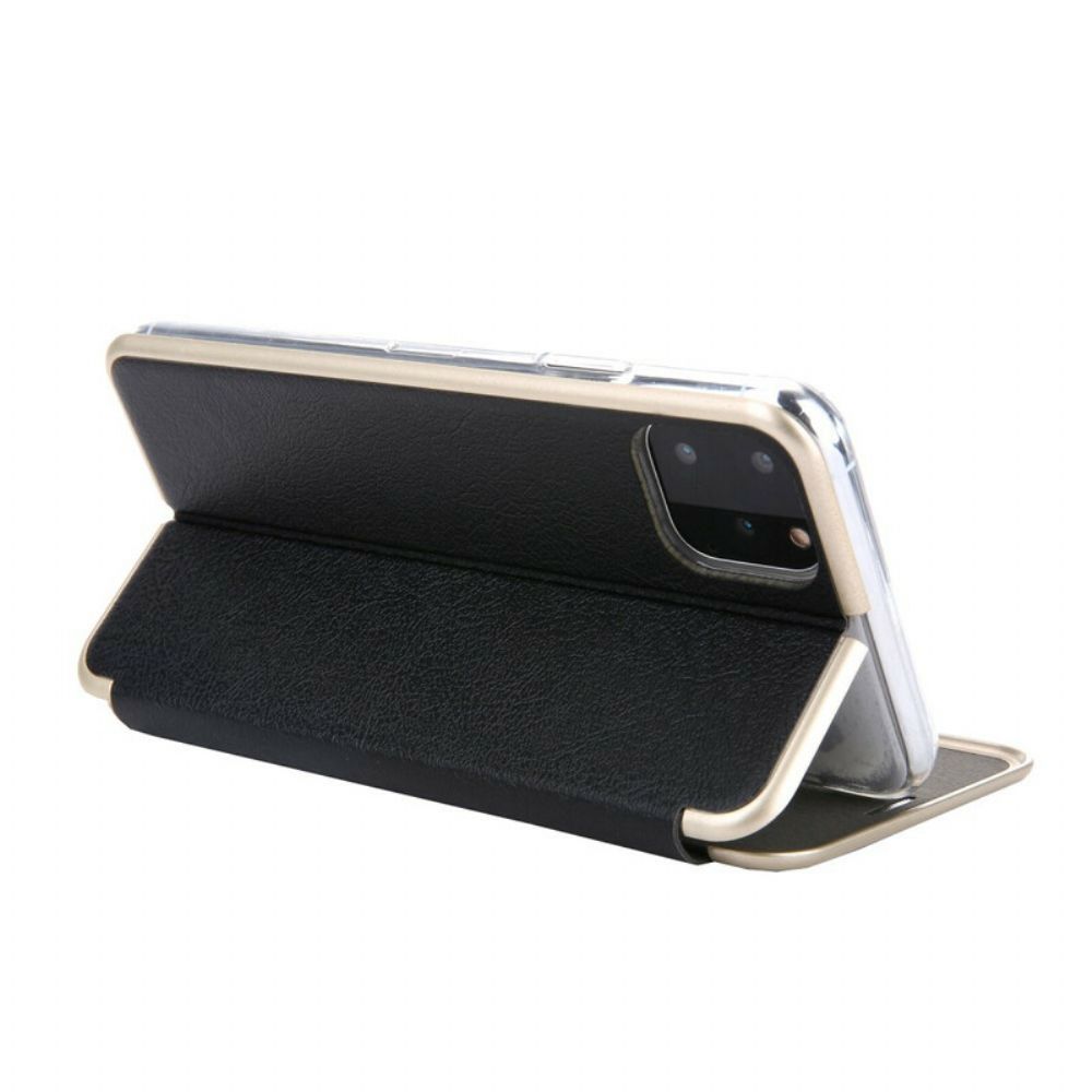 Schutzhülle Für iPhone 11 Pro Flip Case Lederimitat Cmai2 Metallkanten