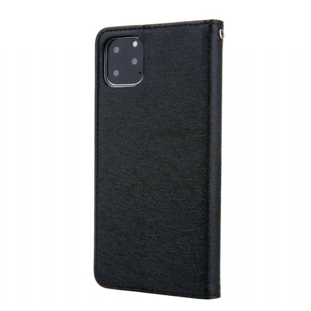 Schutzhülle Für iPhone 11 Pro Flip Case Seidentextur Ledereffekt Cmai2