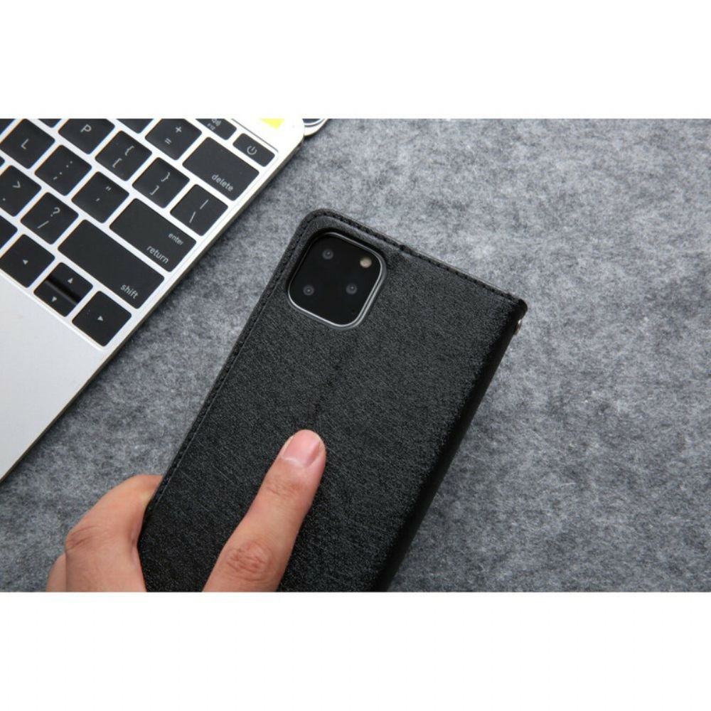 Schutzhülle Für iPhone 11 Pro Flip Case Seidentextur Ledereffekt Cmai2