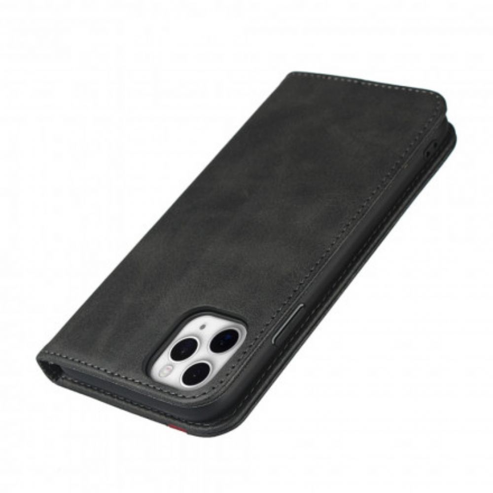 Schutzhülle Für iPhone 11 Pro Flip Case Zweifarbiger Ledereffekt Mit Riemen