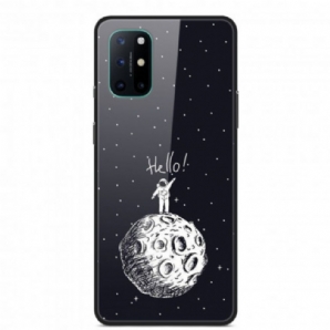 Handyhülle Für OnePlus 8T Mond Hallo Gehärtetes Glas