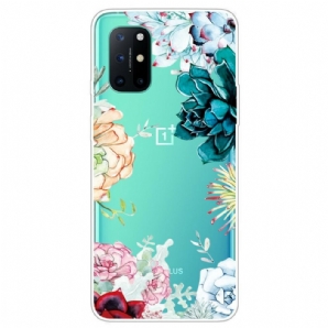 Handyhülle Für OnePlus 8T Nahtlose Aquarellblumen