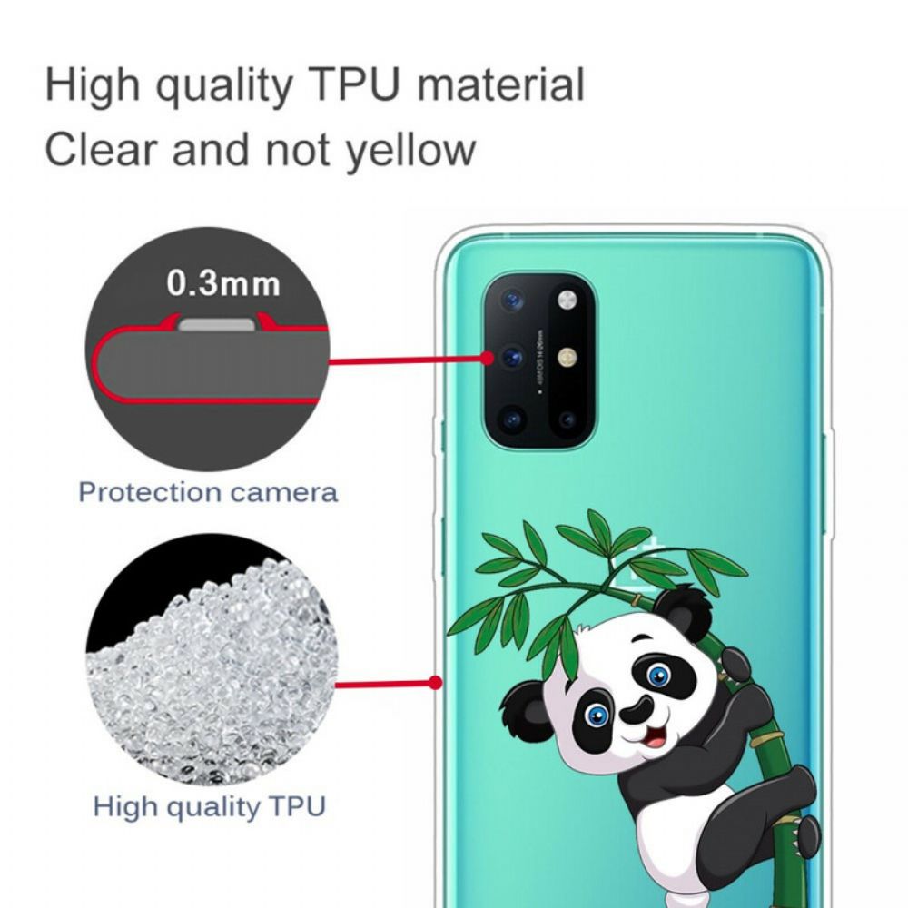 Handyhülle Für OnePlus 8T Nahtloser Panda Auf Bambus