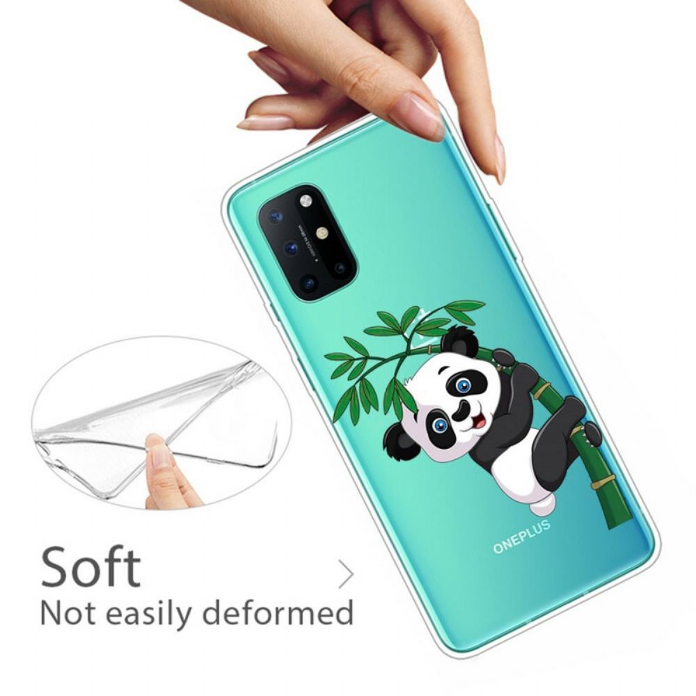 Handyhülle Für OnePlus 8T Nahtloser Panda Auf Bambus