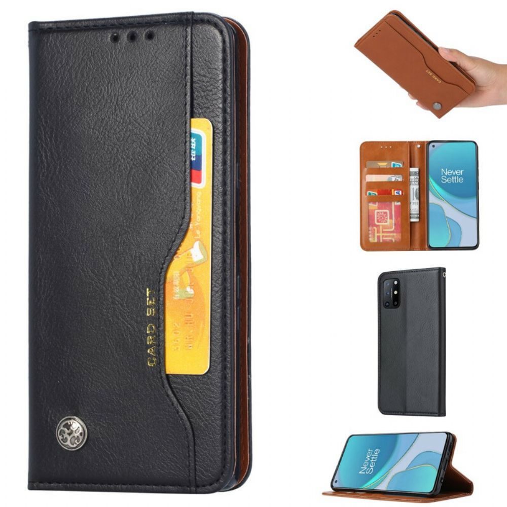 Schutzhülle Für OnePlus 8T Flip Case Kartenetui Aus Kunstleder