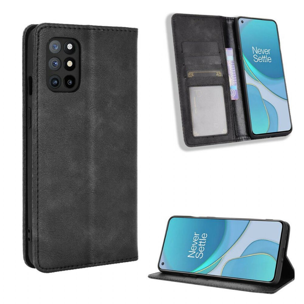 Schutzhülle Für OnePlus 8T Flip Case Stilisierter Vintage-ledereffekt