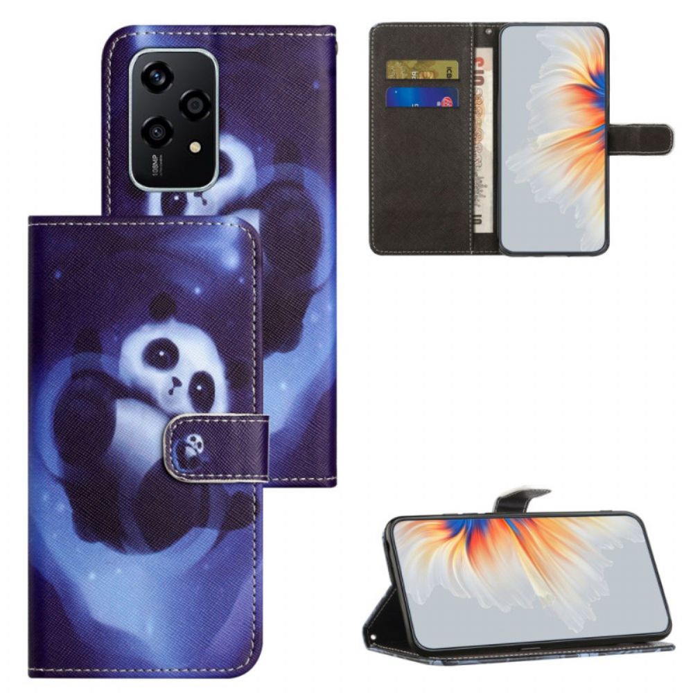 Lederhüllen Honor 200 Lite Panda-weltraum