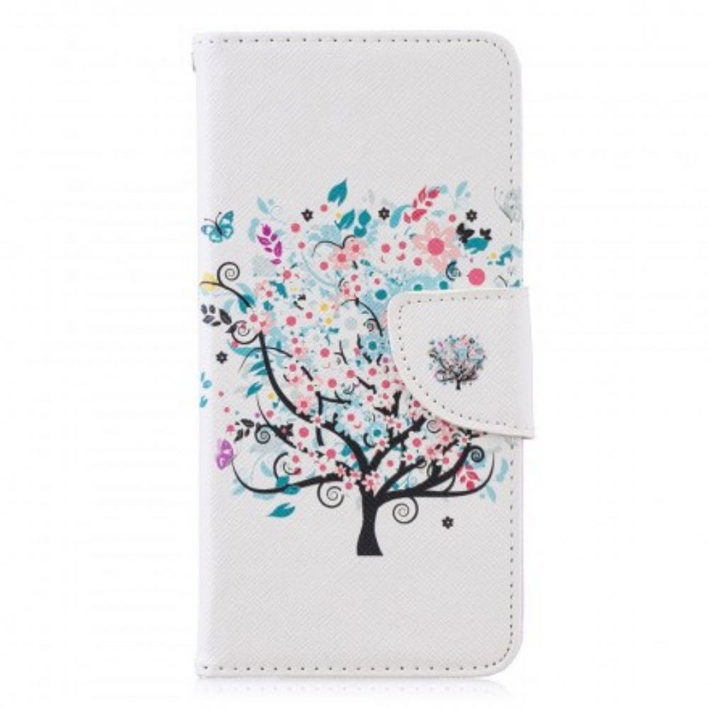 Flip Case Für Huawei P30 Blumiger Baum