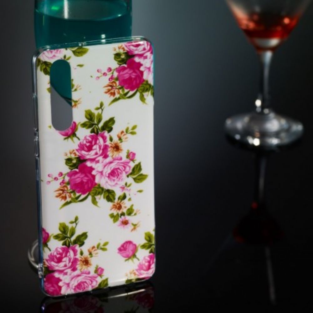 Hülle Für Huawei P30 Fluoreszierende Freiheitsblumen