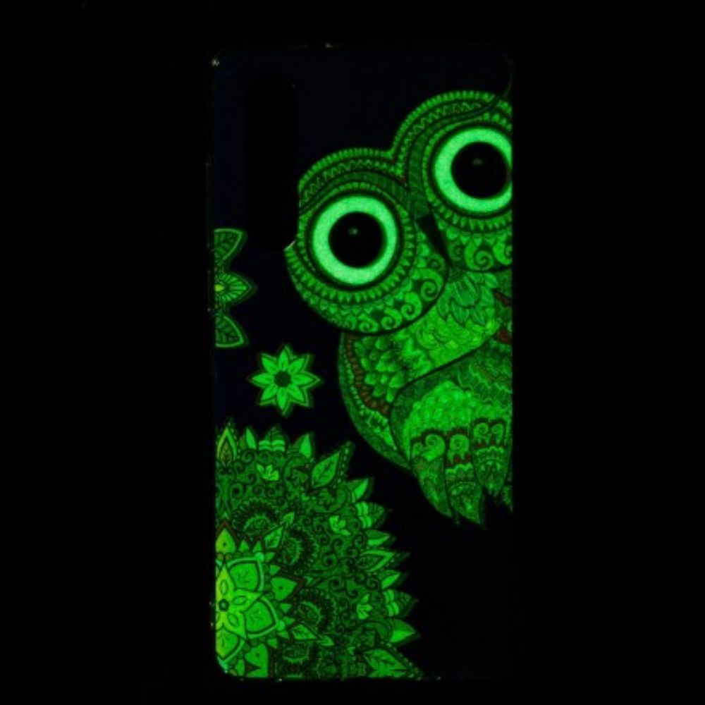 Hülle Für Huawei P30 Fluoreszierende Mandala-eule