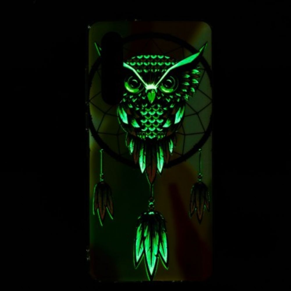 Hülle Für Huawei P30 Fluoreszierender Eulen-traumfänger