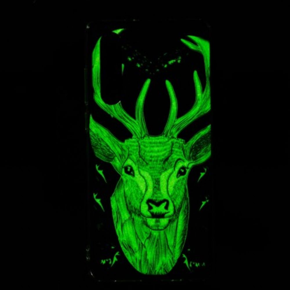 Hülle Für Huawei P30 Fluoreszierender Majestätischer Hirsch