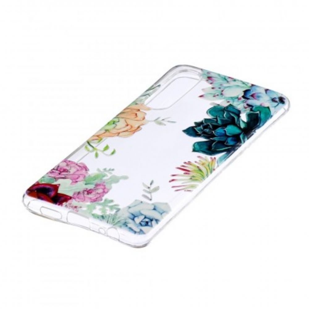 Hülle Für Huawei P30 Nahtlose Aquarellblumen