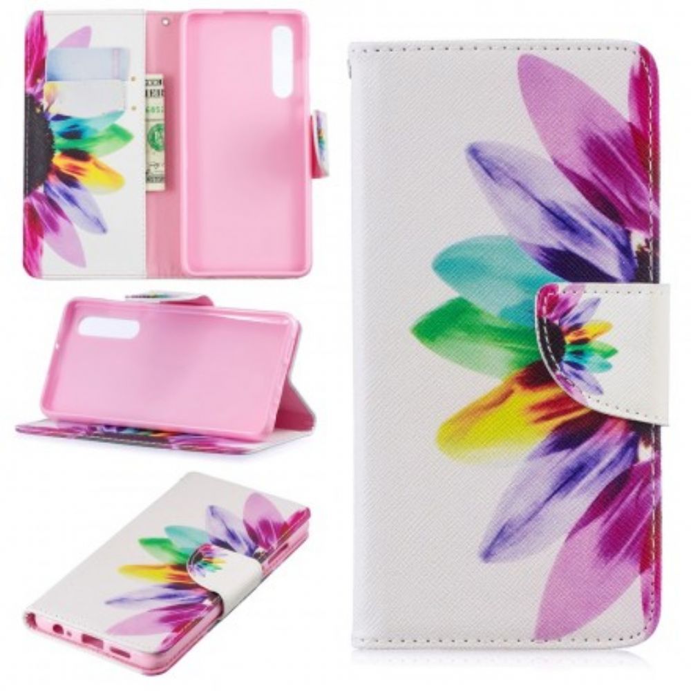 Lederhüllen Für Huawei P30 Aquarell Blume