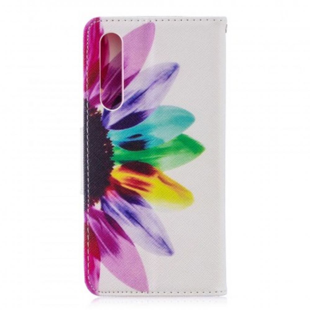 Lederhüllen Für Huawei P30 Aquarell Blume