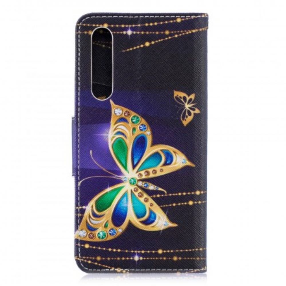 Lederhüllen Für Huawei P30 Magischer Schmetterling