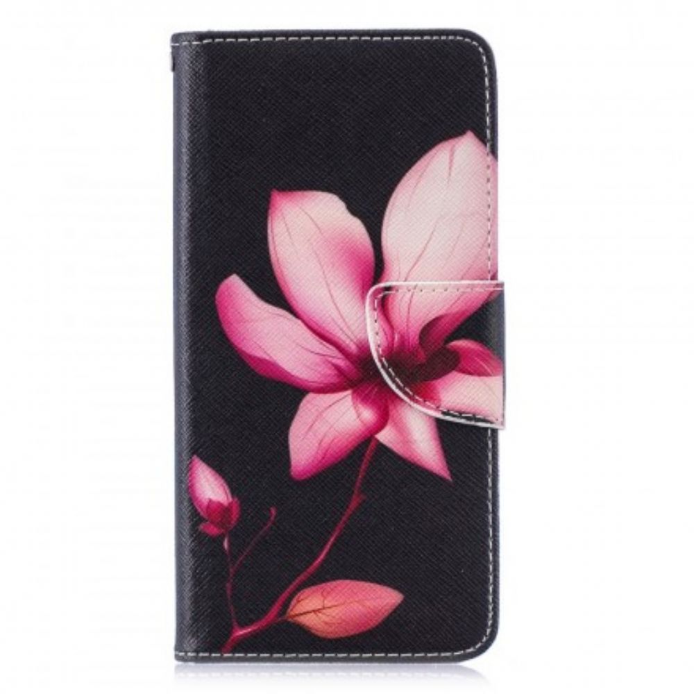 Lederhüllen Für Huawei P30 Rosa Blume