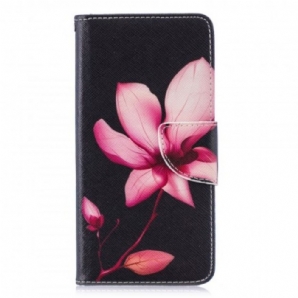 Lederhüllen Für Huawei P30 Rosa Blume