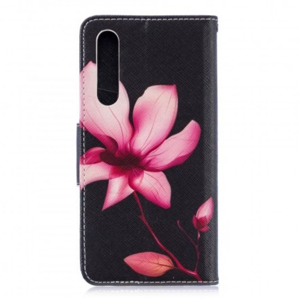 Lederhüllen Für Huawei P30 Rosa Blume