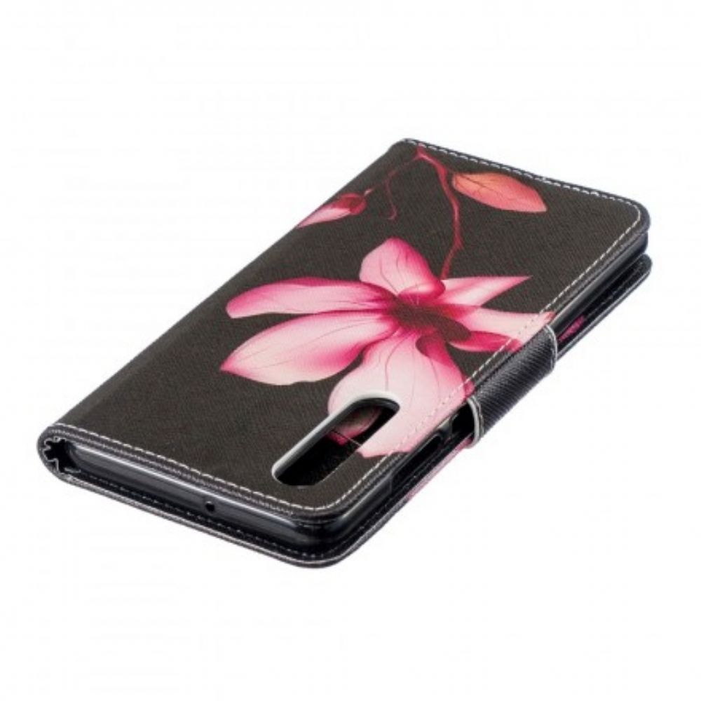 Lederhüllen Für Huawei P30 Rosa Blume