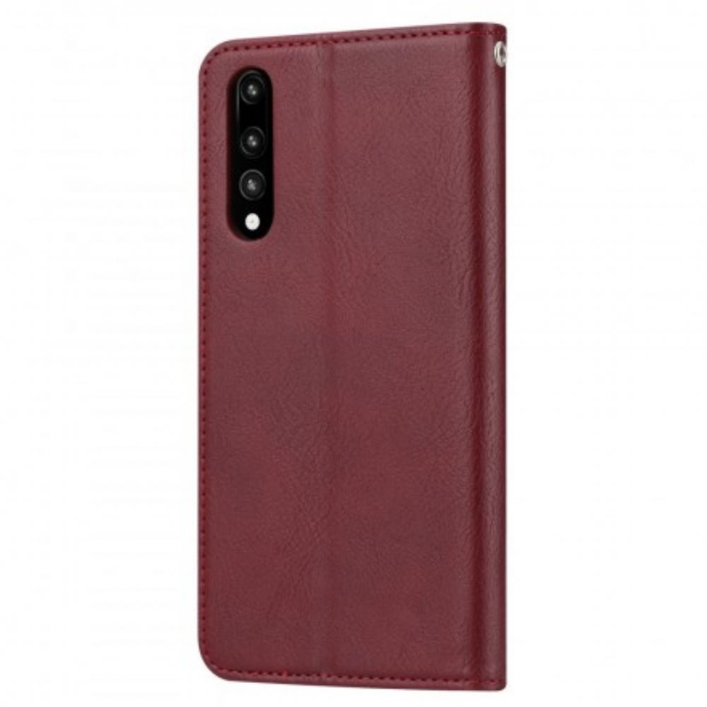 Schutzhülle Für Huawei P30 Flip Case Kartenetui Aus Kunstleder